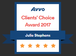 Avvo | Clients' Choice Award | 2017 | Julie Stephens | 5 Stars